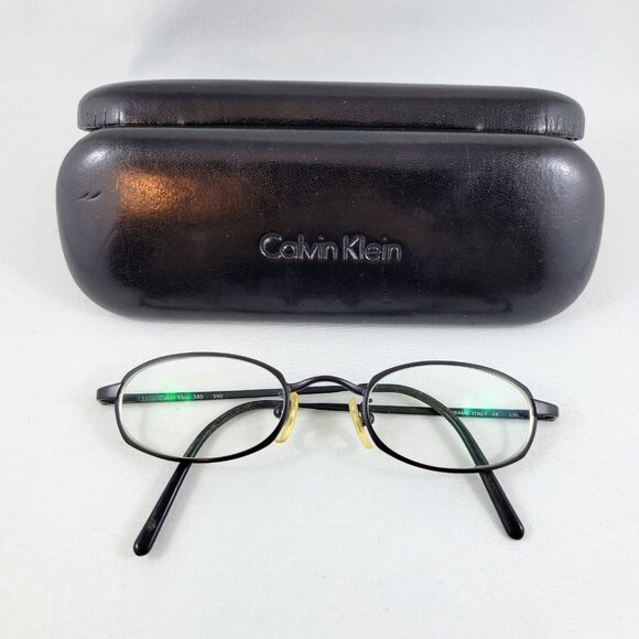 Calvin Klein Eyeglasses Frames CK 346 590 Metal Italy Case Used Read - Picture 2 of 10